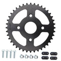 Black 40T 420 chain sprocket set with mounting bolts and spacers