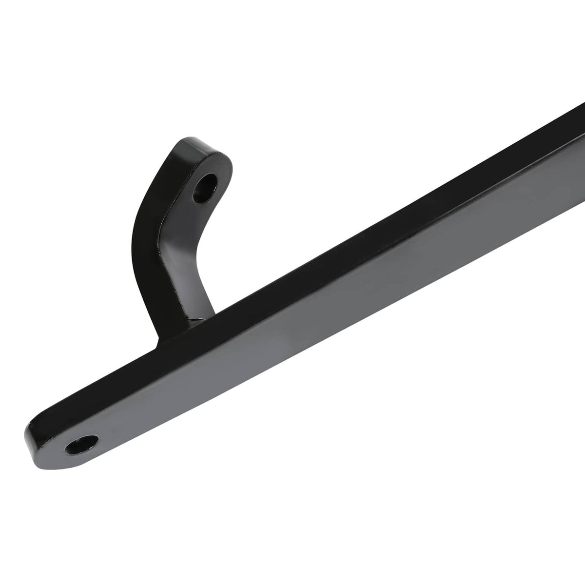 Black A-arm support bar with fork mount and round bushing hole