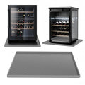 Grey silicone mat with raised edges, 19.7x19.7 in, textured surface