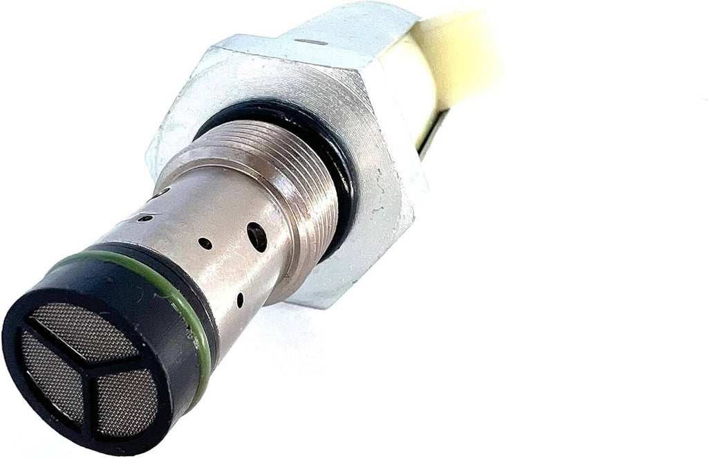 Fuel injector pressure regulator valve, hex nut mount, black mesh end and metal body