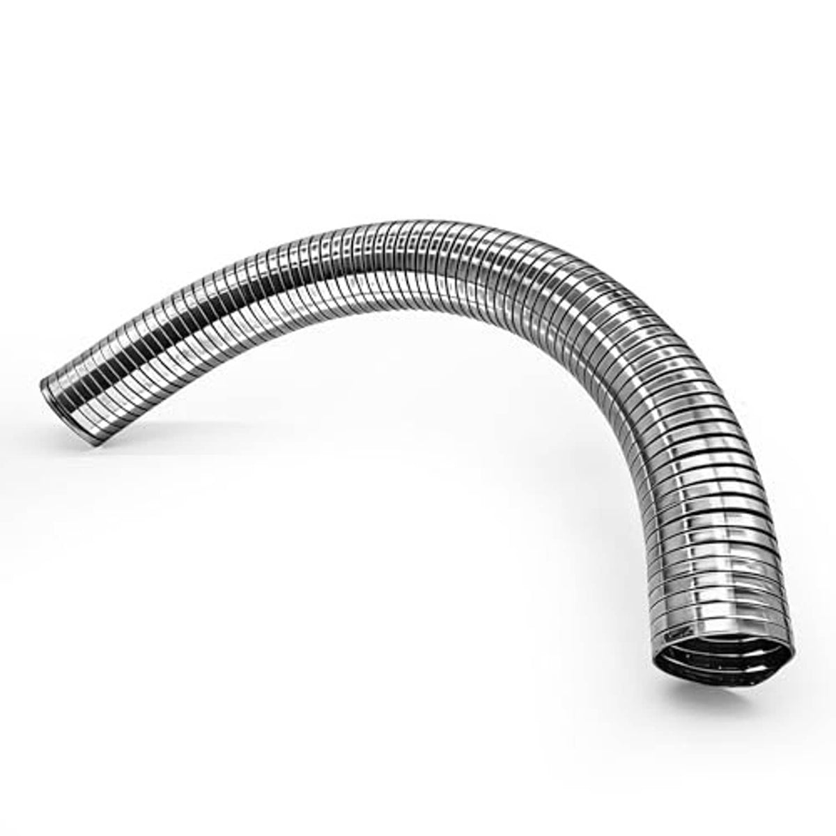 Universal exhaust flex pipe, stainless steel flexible tube with 2.5 in ID black ends