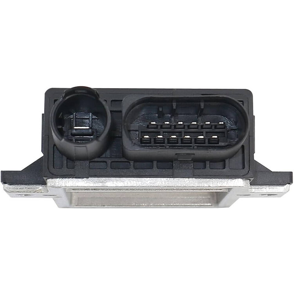 Glow plug control module with dual electrical connectors and black housing