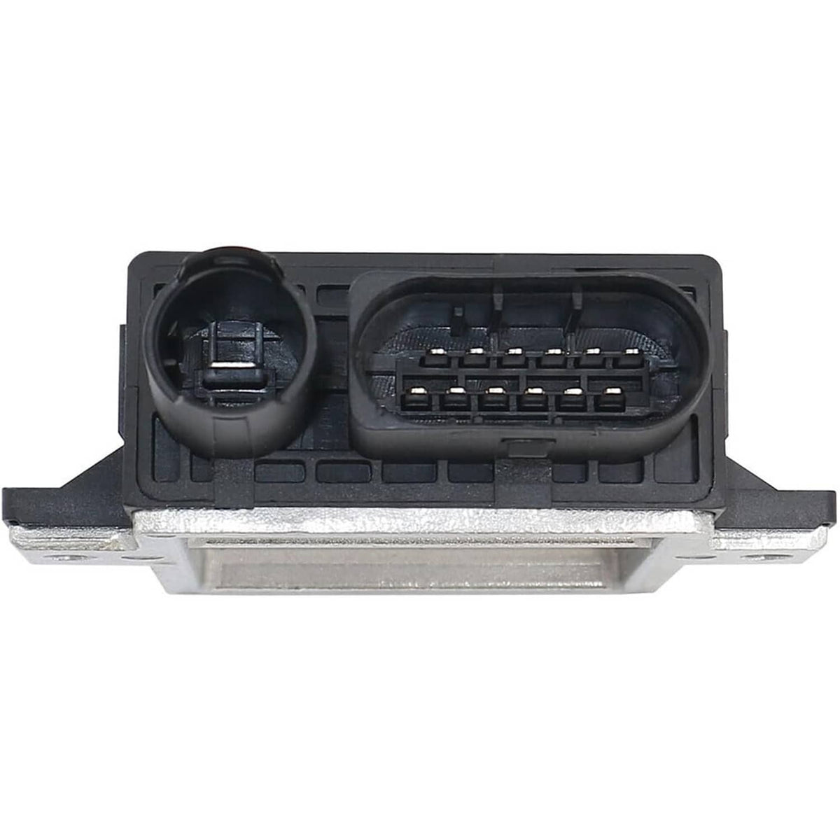 Glow plug control module with dual electrical connectors and black housing