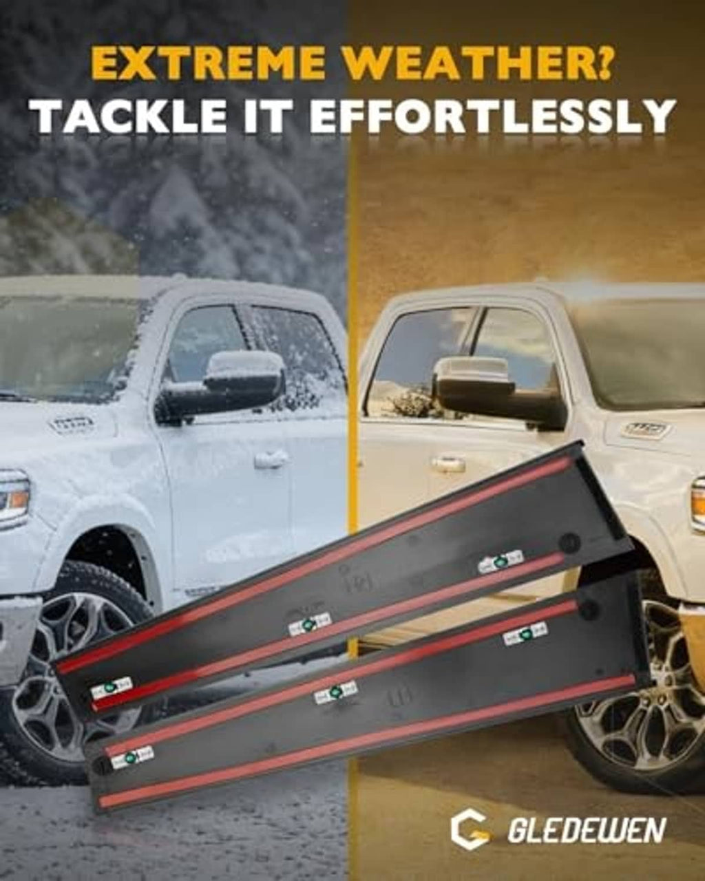 B-pillar trim molding set with extreme weather performance graphic