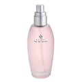 Heart Eau de Parfum spray bottle, pink frosted glass with silver cap