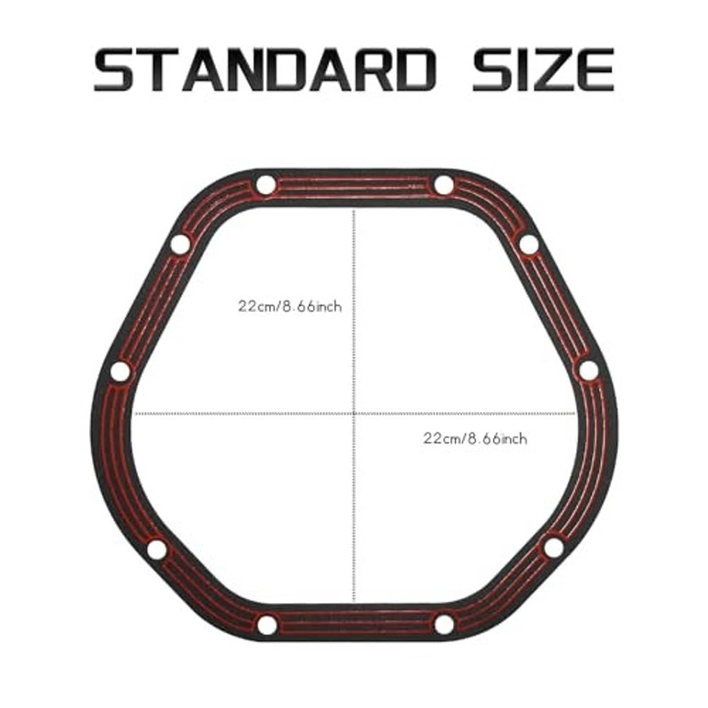 Standard-size differential cover gasket, octagonal gasket outline with bolt holes