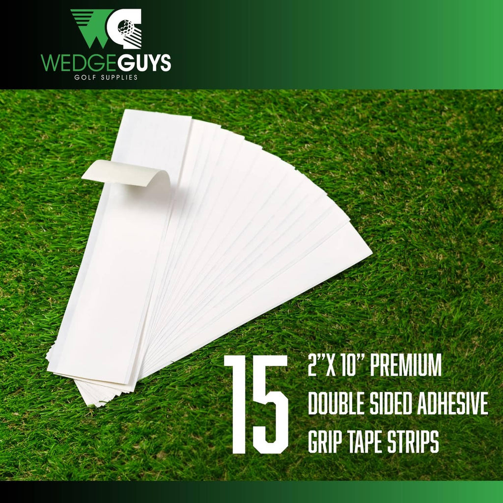 Stack of 2 x 10 premium double-sided golf grip tape strips