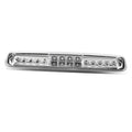 Chrome LED high mount third brake light housing with clear lens and LED array
