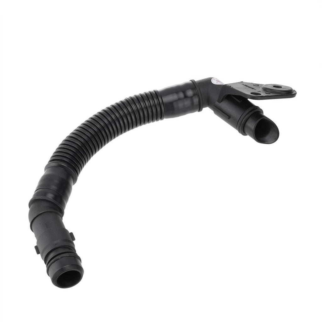 Black curved vent hose with sensor-style end fitting