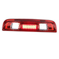 Red LED third brake light housing with central red LED bar and two white side lights