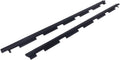 2-piece window sweep weatherstrip seal set, black rubber strips with snap tabs