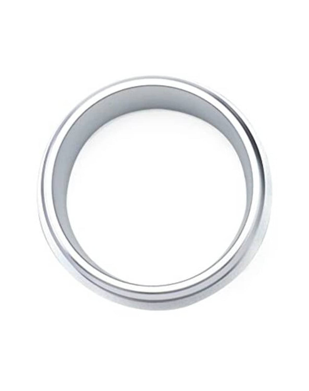 Aluminum alloy hose barbed fitting, circular flared opening with ridged outer rim