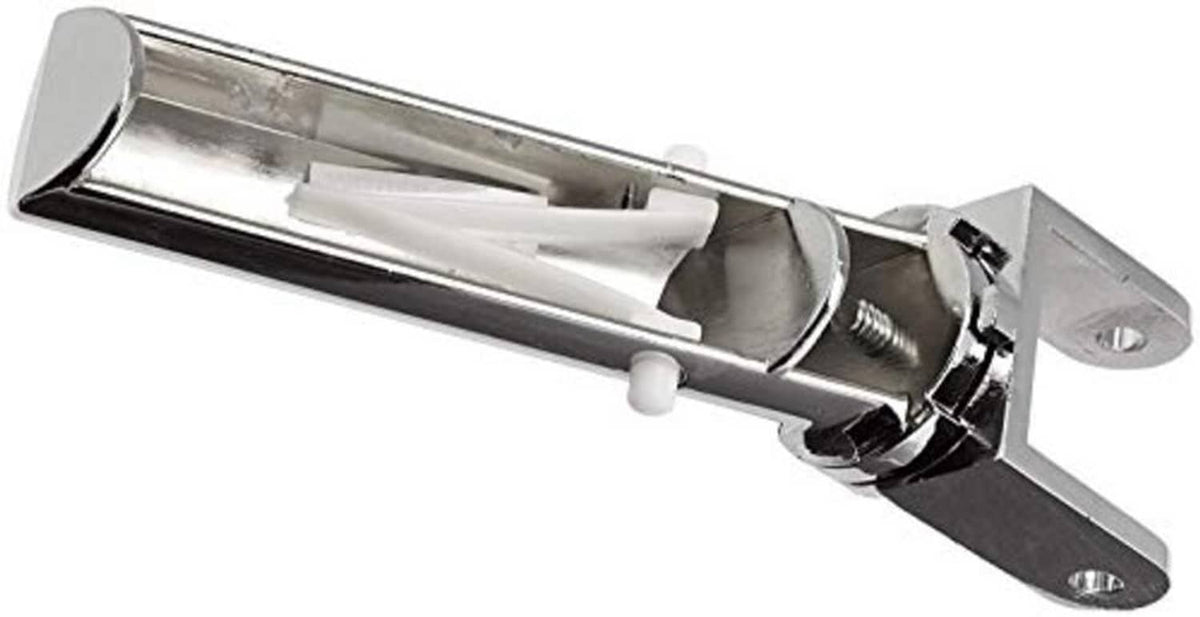 Chrome metal handle connector with bracket mount and internal swivel joint