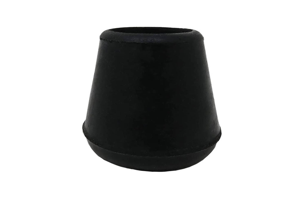 Black rubber chair leg tip, flared top, 3/4-inch inside diameter