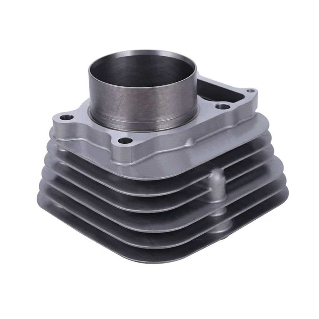 Finned aluminum motorcycle cylinder with black inner bore