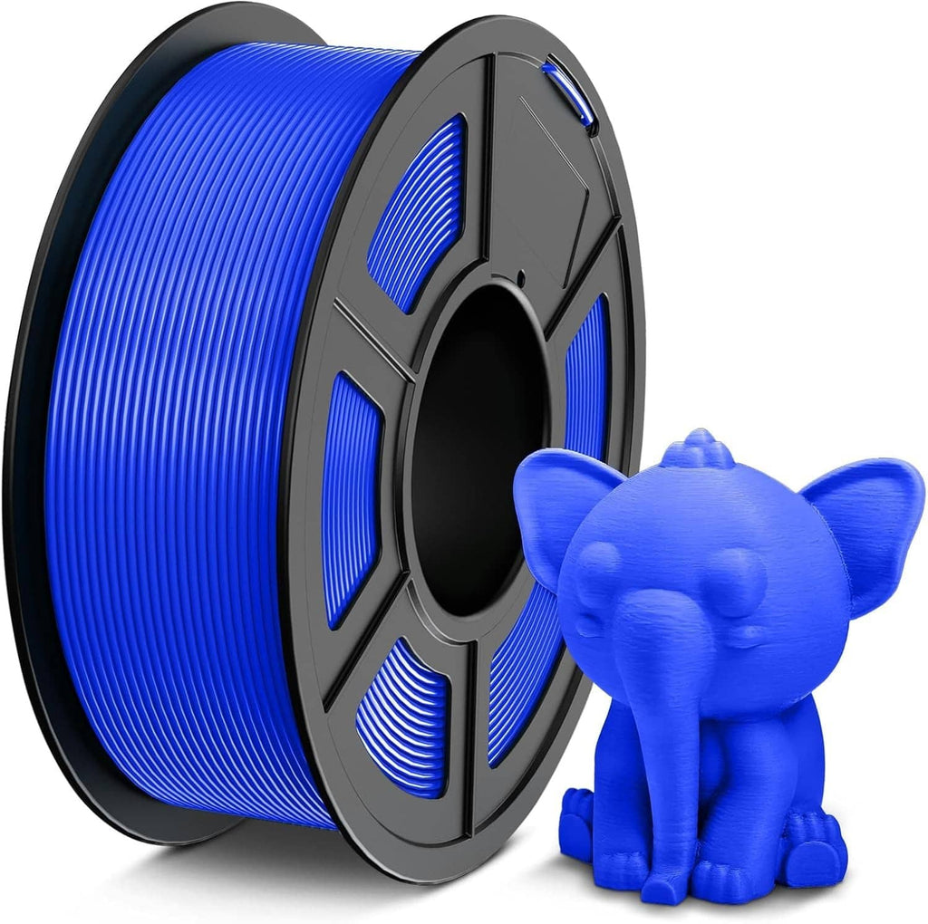 Blue PETG filament spool with attached blue cat figurine, 1.75 mm printing roll