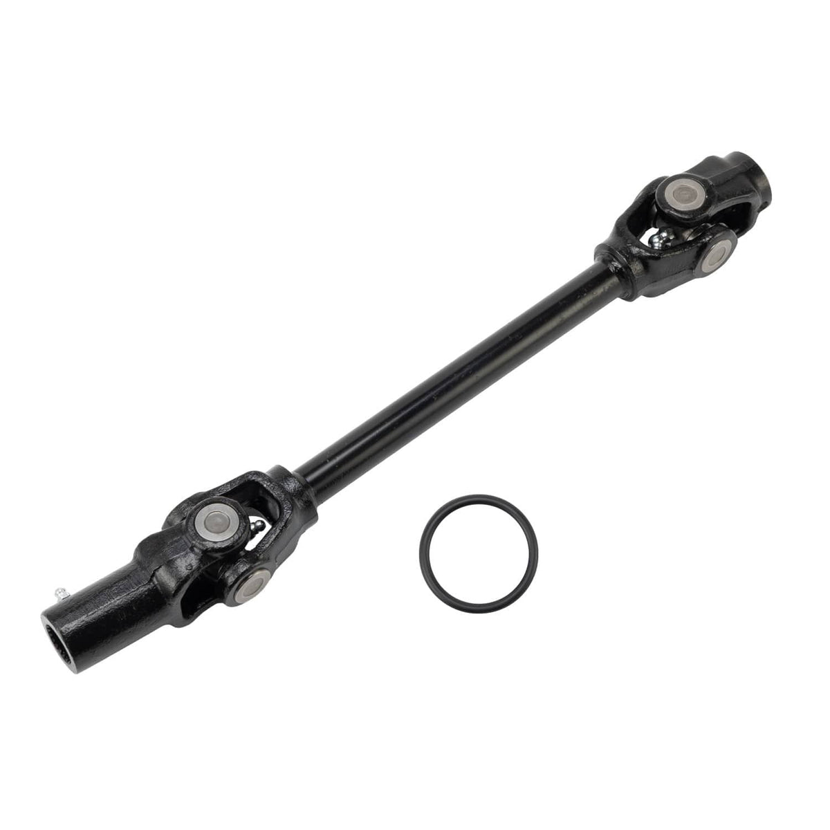 Rear prop shaft with universal joint couplers and black O-ring