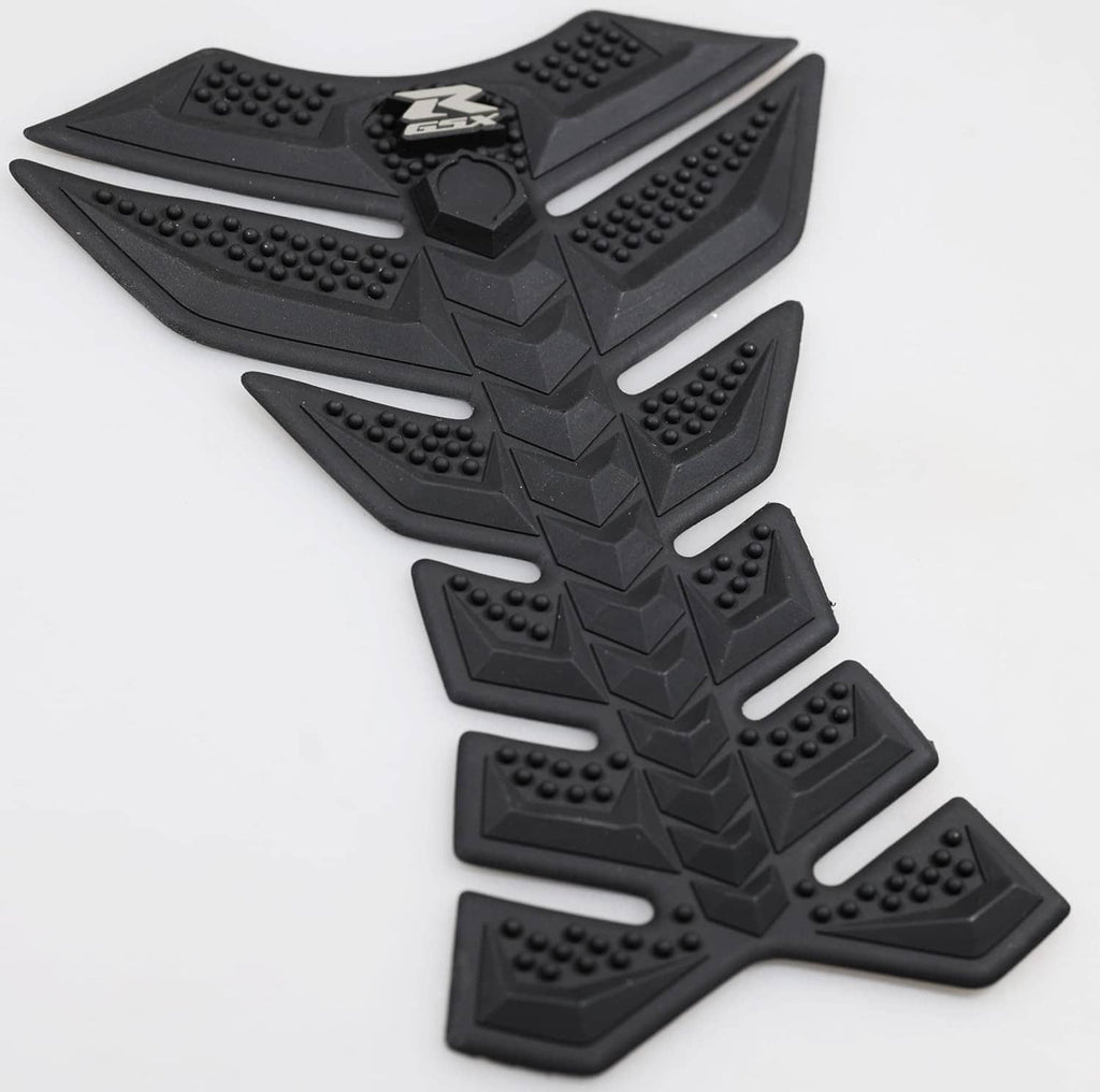 Black 3D tank pad protector with diamond texture grip dots and circular center logo
