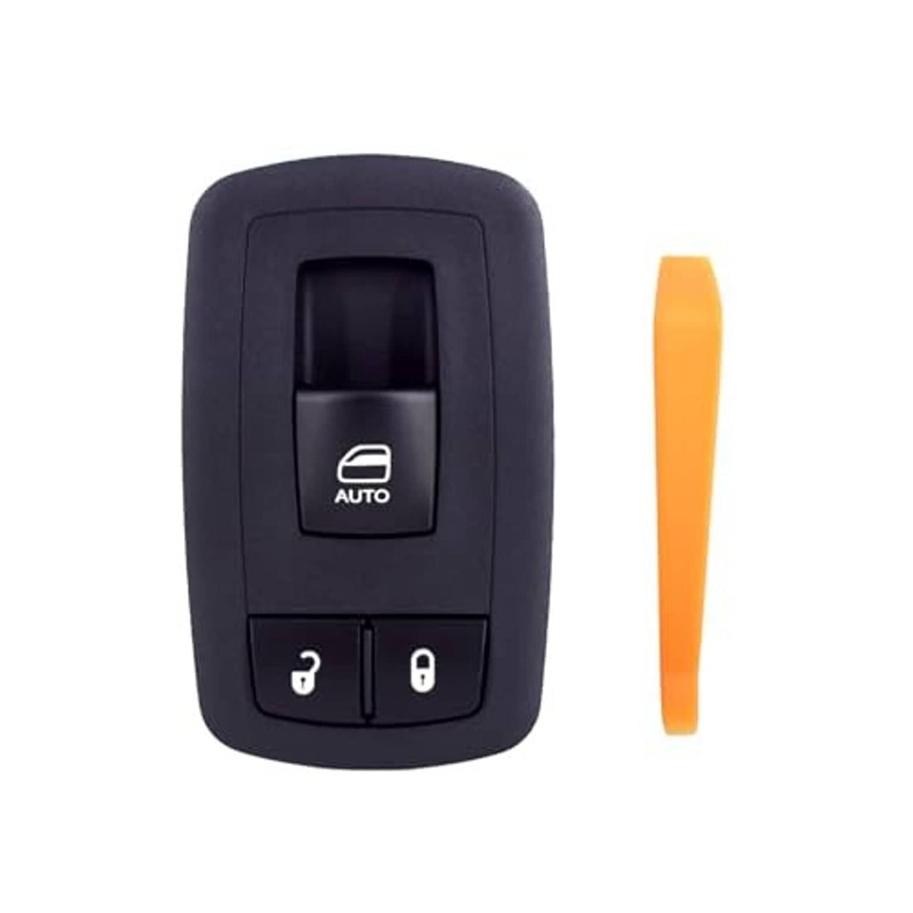 Black window control switch front with AUTO icon, lock and unlock buttons