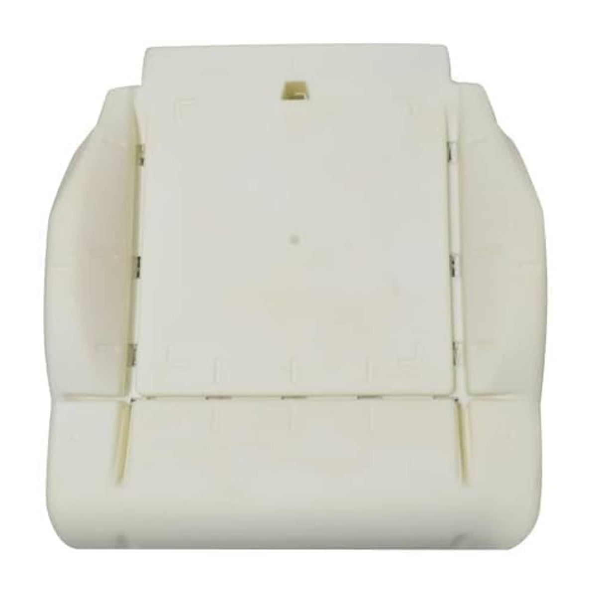 Beige front seat bottom foam cushion insert, upright view