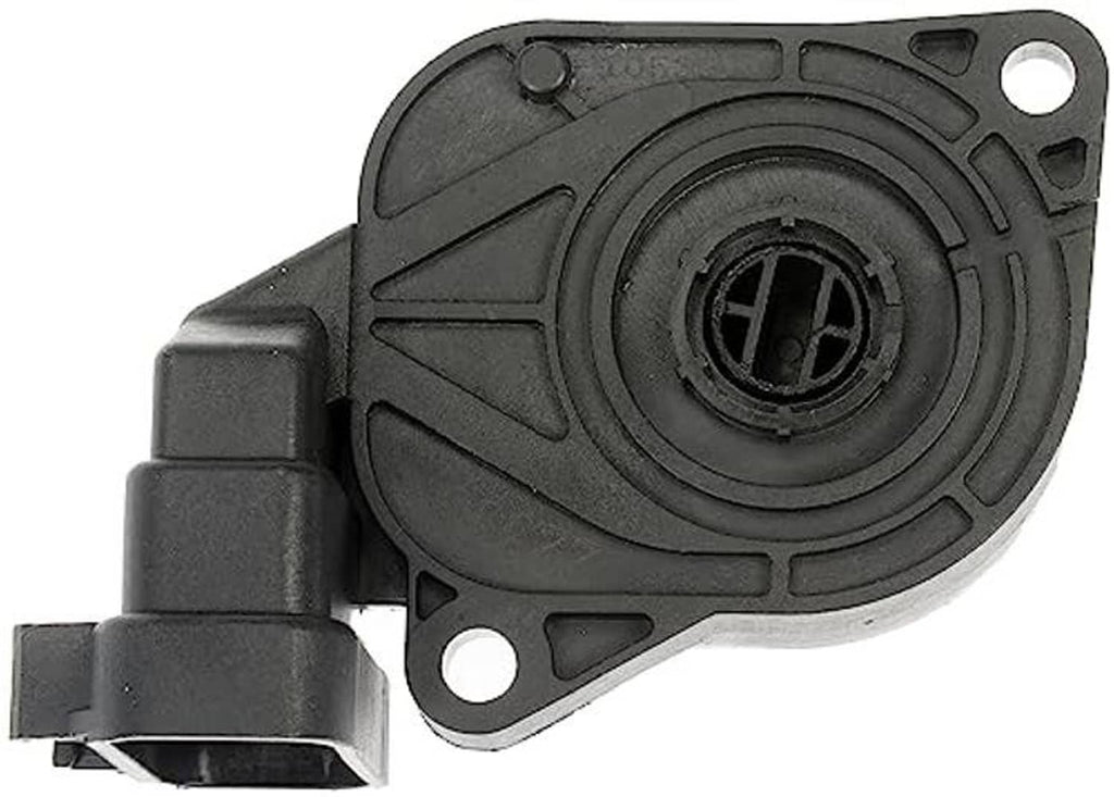 Round dark gray accelerator pedal sensor housing with electrical connector