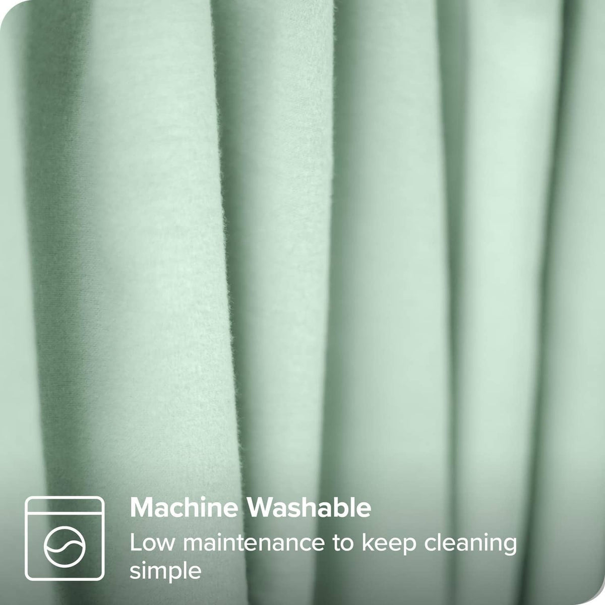 Mint green cotton flannel blanket with smooth fabric texture