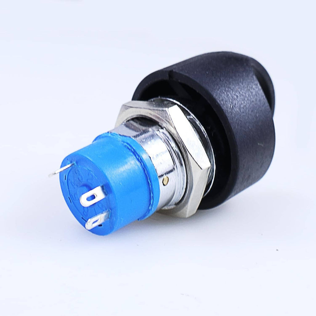 Ignition starter on/off switch with blue base and metal lock cylinder