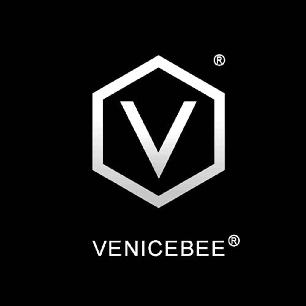VENICEBEE® shield logo card in black with white emblem