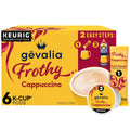Gevalia frothy cappuccino K-Cup pack with froth packet, 6 count