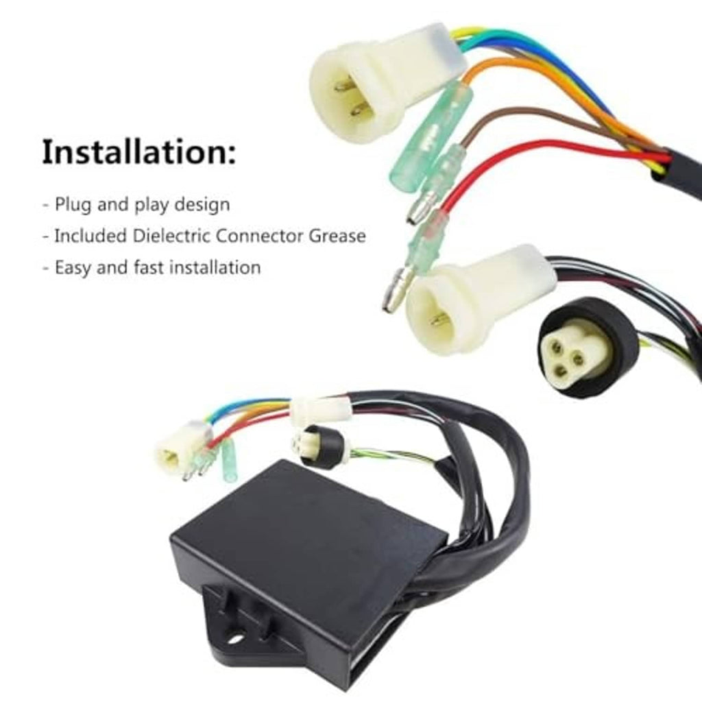 Ignition box wiring kit with plug connectors and multi-color lead wires