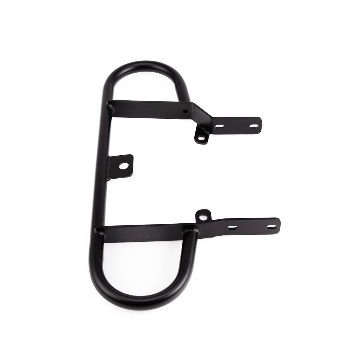 Black rear grab bar frame with vertical posts and cross bar mounting bracket