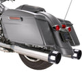 4-inch slip-on exhaust muffler with chrome outlet tips and black heat shield