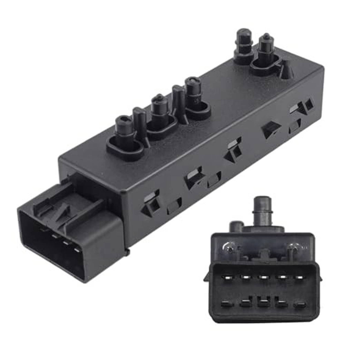8-way power seat switch module with button posts and pin sockets, front right