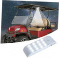 Universal white LED dome light bar for golf carts, rectangular design with sensor light.