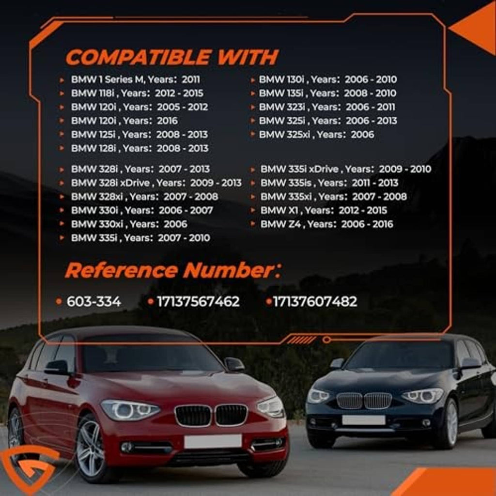 Coolant reservoir compatibility graphic with two car silhouettes and reference numbers