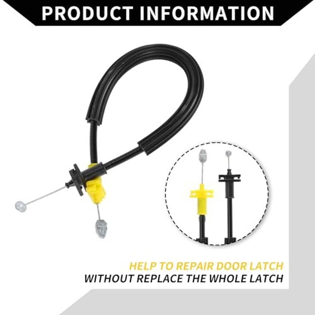 Black latch cable with yellow connector and two metal end links
