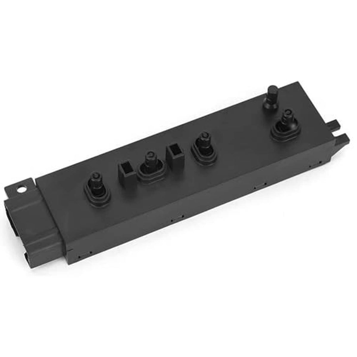 Black seat adjustment switch with rocker buttons and four control knobs