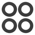 Black EVA foam speaker edge surround rings, 2.9-inch, set of four