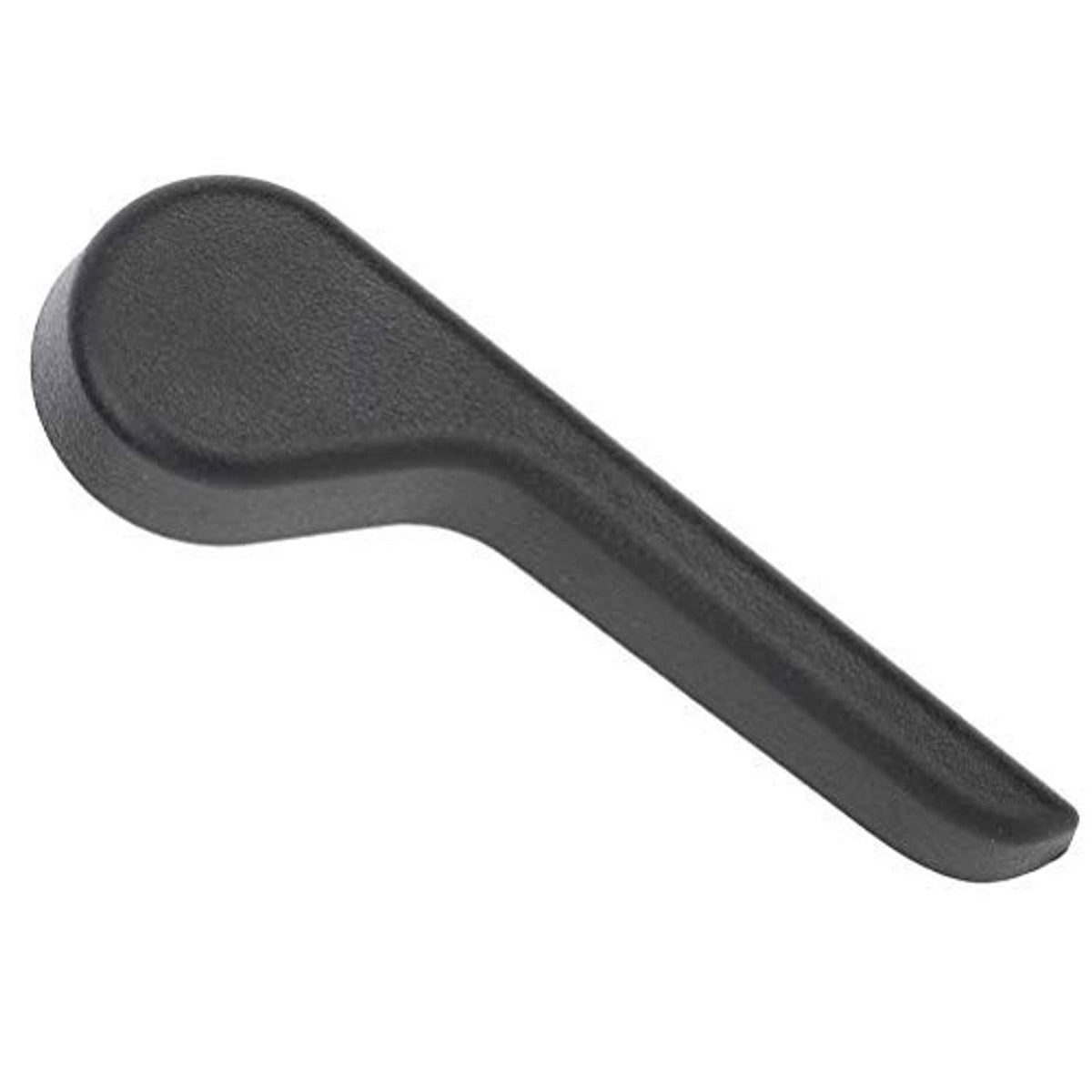 Recliner back recliner release handle, dark gray, rounded oval end on long arm