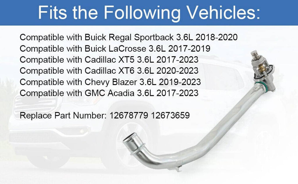 Thermostat coolant pipe and housing assembly with outlet connection