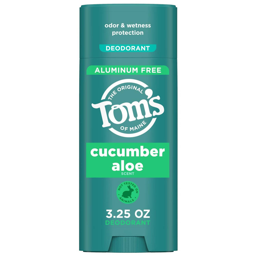Teal Tom's aluminum-free cucumber aloe deodorant stick, 3.25 oz, rounded cap