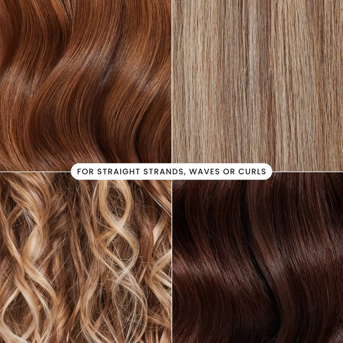Hair detangling comparison for straight, wavy, or curly strands