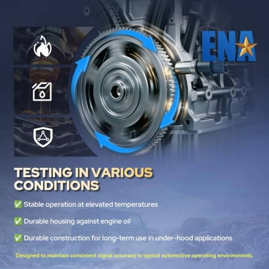 Crankshaft position sensor tested in engine conditions with durable housing