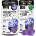 Wellneum prebiotic fiber gummy bottles, blueberry flavor, no added sugar (pair)