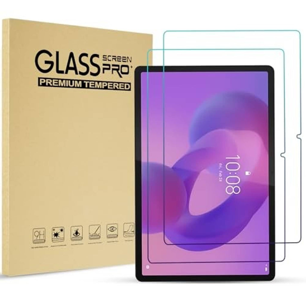 2-pack clear tempered glass tablet screen protectors with protective fit for the screen