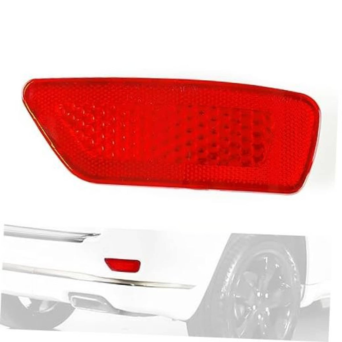 Right rear reflector light with red lens