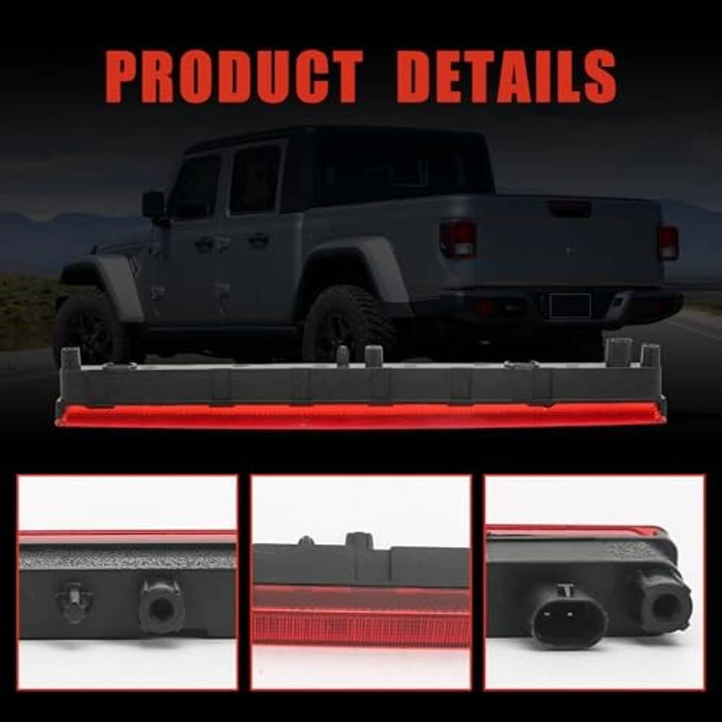 Third brake light product detail view showing red lens and connector openings