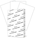 White opaque cardstock paper sheets stack, 17 x 11 in size