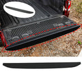 Black rear tailgate bed cap molding for Nissan Titan, curved protective trim panel