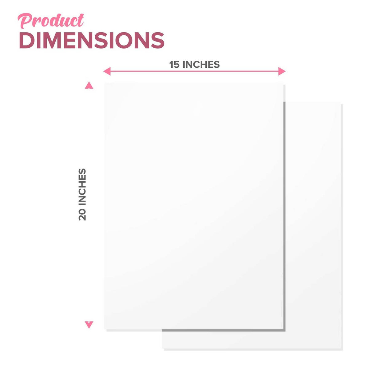 White tissue paper sheet size 15 in x 20 in, bulk package of multiple sheets